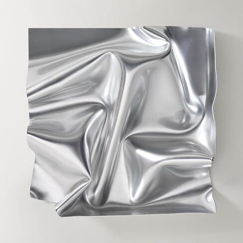 Z Gallerie Surface Wall Art Metallic Crinkled Texture Silver Framed Decorative Wall Art in Saudi Arabia