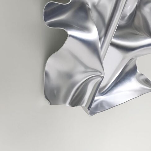 Z Gallerie Surface Wall Art Metallic Crinkled Texture Silver Framed Decorative Wall Art in Saudi Arabia