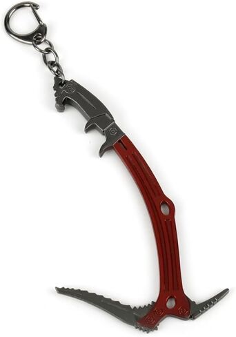 Lara Croft Ice Axe Keychain — Zinc Alloy Video Game Inspired Climbing Pickaxe Model, 4.7" Collectible Cosplay Prop Pendant, Backpack Car Key Chain Charm, Gift for Tomb Raider Fans in Saudi Arabia