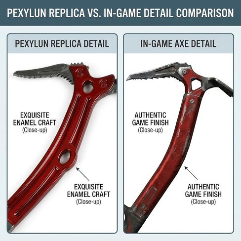 Lara Croft Ice Axe Keychain — Zinc Alloy Video Game Inspired Climbing Pickaxe Model, 4.7" Collectible Cosplay Prop Pendant, Backpack Car Key Chain Charm, Gift for Tomb Raider Fans in Saudi Arabia