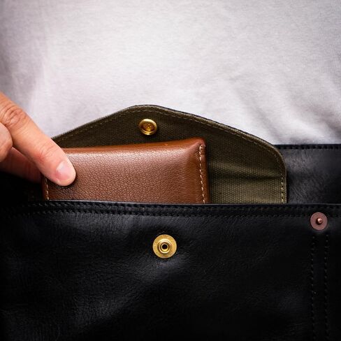 Leather Crossbody Handbag with Gold Accent Premium Leather Belt Bag - Stylish Hands-Free Fanny Pack for Everyday Adventures (Black) in Kuwait