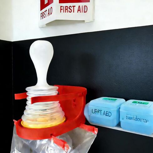 Wall Mount for LifeVac Anti Choking Device & Mask | Quick-Release Choking Rescue Organizer, Easy Installation, Space-Saving Emergency Wall Mount for All Ages (Device Not Included) (Red, Standard size) in Saudi Arabia