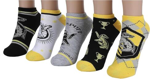 مجموعة جوارب الكاحل للسيدات من Bioworld Harry Potter Hufflepuff Badgers مكونة من 5 أزواج in Kuwait