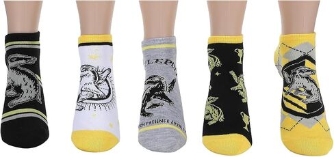 مجموعة جوارب الكاحل للسيدات من Bioworld Harry Potter Hufflepuff Badgers مكونة من 5 أزواج in Kuwait