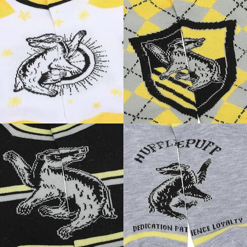 مجموعة جوارب الكاحل للسيدات من Bioworld Harry Potter Hufflepuff Badgers مكونة من 5 أزواج in Kuwait