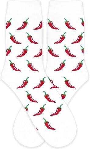 Vibrant Chili Pepper Novelty Socks - Fun Food-Themed Gift (Birthday/Gathering Gag Present).(085) in Saudi Arabia