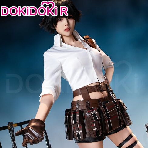 كيرا كيرا سيدة تأثيري حلي Doki-R بدلة بيضاء تنورة تأثيري ملابس مجموعة كاملة زي الهالوين للنساء in Kuwait