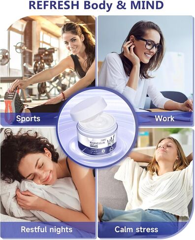 GBN Magnesium Cream for Nighttime Routine – Fast-Absorbing Magnesium Lotion with Lavender, Hydrating Body Cream for Daily Relaxation, Non-Greasy & Gentle for Adults & Kids in Saudi Arabia