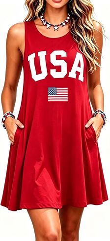 Womens Sleeveless Casual Funny Patterned Holiday Dresses in Saudi Arabia