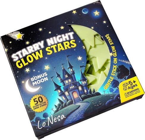 Big & Bright – Starry Night Glow Stars – Extra Large, Extra Strong Glow for Walls & Ceilings – Safe Mounting Putty Included in Saudi Arabia