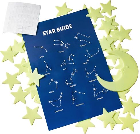 Big & Bright – Starry Night Glow Stars – Extra Large, Extra Strong Glow for Walls & Ceilings – Safe Mounting Putty Included in Saudi Arabia