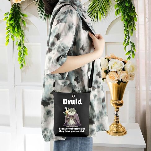 WCGXKO Druid Crossbody Bag RPG Game Gift Cat Video Game Gift for Gamer in Kuwait