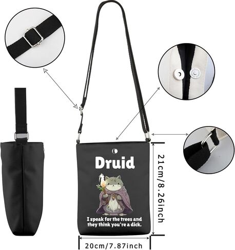 WCGXKO Druid Crossbody Bag RPG Game Gift Cat Video Game Gift for Gamer in Kuwait