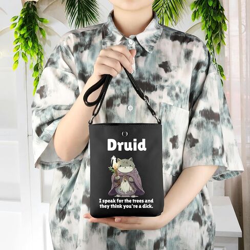 WCGXKO Druid Crossbody Bag RPG Game Gift Cat Video Game Gift for Gamer in Kuwait
