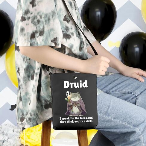 WCGXKO Druid Crossbody Bag RPG Game Gift Cat Video Game Gift for Gamer in Kuwait