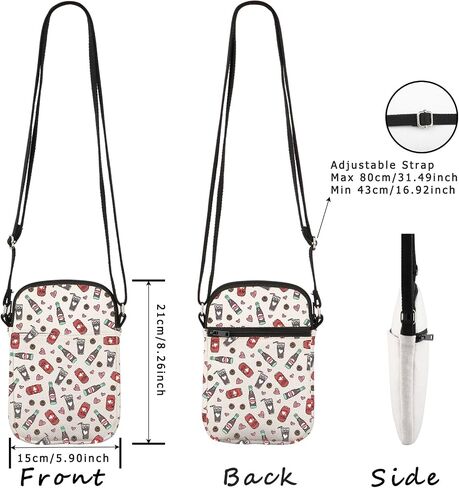 WCGXKO Soda Crossbody Bag Favourite Drink Soda Social Club Soda Pepper Gift in Kuwait