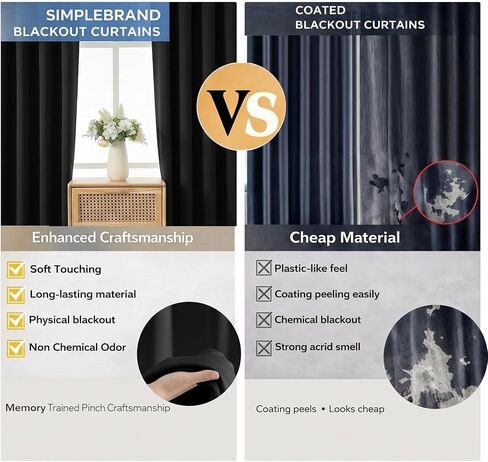 Simplebrand Stone Blackout Curtains 63 Inch Length 2 Panels Set for Bedroom, Solid Room Darkening Thermal Insulated Grommet Energy Saving Window Treatment Curtains & Drapes, Each 40" Wide in Saudi Arabia