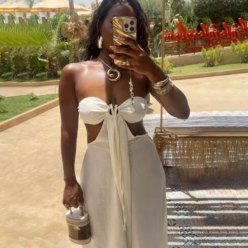 Womens Fashion Halter Jumpsuit Sexy One Piece Outfit Wide Leg Long Pants Loose Overalls Romper For Women in Kuwait