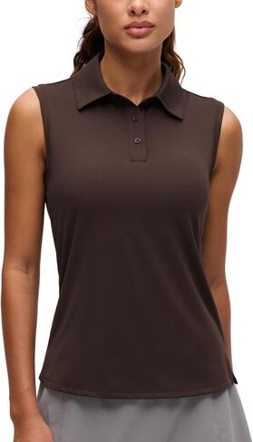 CRZ YOGA Golf Polo Shirts Sleeveless for Women UPF 50+ - Sun Protection Tennis Athletic Collared Tanks Lightweight Quick Dry in Kuwait
