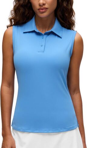 CRZ YOGA Golf Polo Shirts Sleeveless for Women UPF 50+ - Sun Protection Tennis Athletic Collared Tanks Lightweight Quick Dry in Kuwait