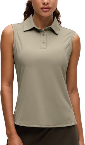 CRZ YOGA Golf Polo Shirts Sleeveless for Women UPF 50+ - Sun Protection Tennis Athletic Collared Tanks Lightweight Quick Dry in Kuwait