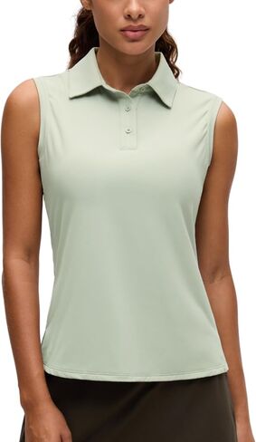 CRZ YOGA Golf Polo Shirts Sleeveless for Women UPF 50+ - Sun Protection Tennis Athletic Collared Tanks Lightweight Quick Dry in Kuwait