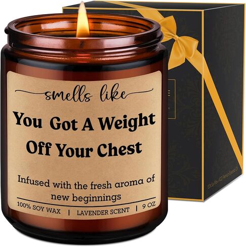 LEADO Get Well Candle - Mastectomy Gifts for Women, Breast Cancer Gifts - Funny Breast Reduction, Mastectomy Recovery, Cancer Survivor, Top Surgery Present for Woman, Men - Post Lumpectomy Must Haves in Kuwait
