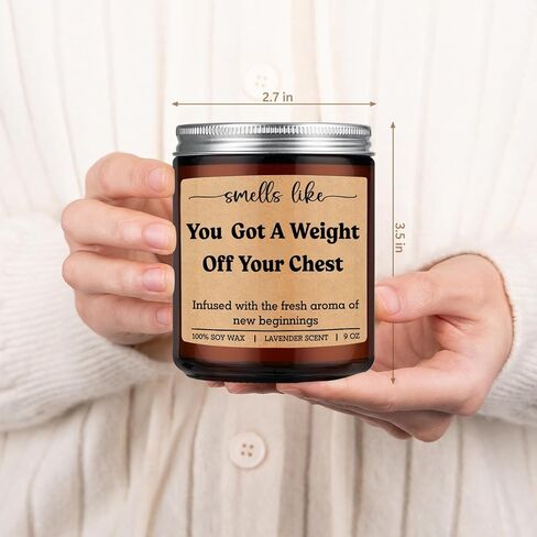 LEADO Get Well Candle - Mastectomy Gifts for Women, Breast Cancer Gifts - Funny Breast Reduction, Mastectomy Recovery, Cancer Survivor, Top Surgery Present for Woman, Men - Post Lumpectomy Must Haves in Kuwait