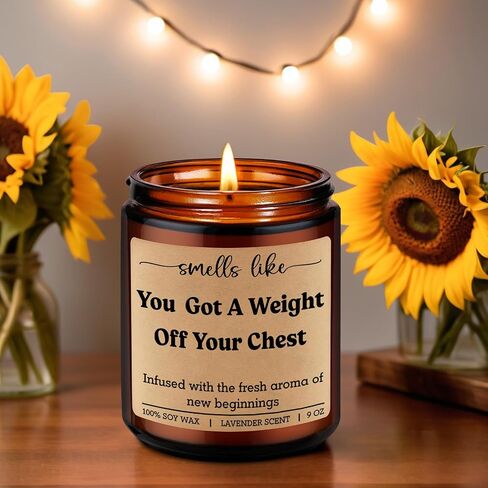 LEADO Get Well Candle - Mastectomy Gifts for Women, Breast Cancer Gifts - Funny Breast Reduction, Mastectomy Recovery, Cancer Survivor, Top Surgery Present for Woman, Men - Post Lumpectomy Must Haves in Kuwait