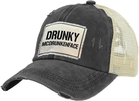 BRIEF INSANITY Drinking Themed Funny Trucker Hats for Women and Men, Unisex Novelty Snapback Hats for Adults in Kuwait