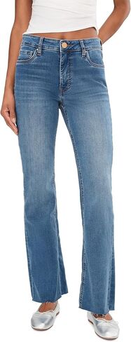 KUT from the Kloth Women's Kelly High-Rise Fab Ab Kick Flare Inset Leg Jeans, Senses in Kuwait
