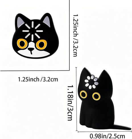 Cute Black Cat Pins Funny Meme Enamel Cat Loading Badge Anime Kawaii Backpack Purse Bag Hat Pins for Women Men in Saudi Arabia