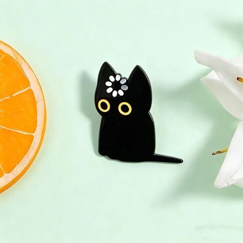 Cute Black Cat Pins Funny Meme Enamel Cat Loading Badge Anime Kawaii Backpack Purse Bag Hat Pins for Women Men in Saudi Arabia