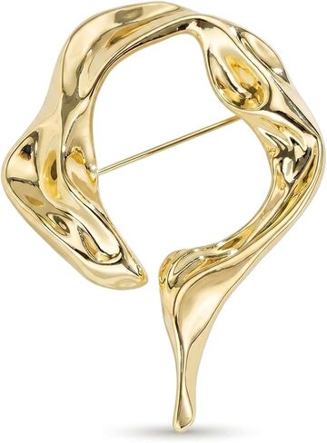 1Pcs Gold brooch for scarf Vintage shawl Pins Elegant Accessories for Women | Sleek modern retro charm Golden-tone metal Elevates sweaters & daily wear Sophisticated versatile style in Saudi Arabia