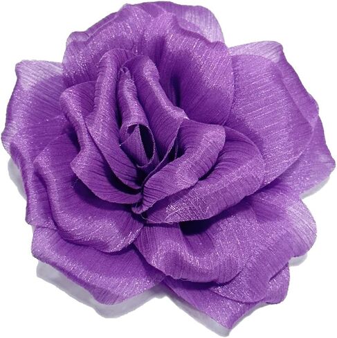 Flash Camellia Flower Brooch Pin for Women Men Elegant Texture Fabric Dahlia Rose Floral Brooches Lapel Pins Dainty Wedding Holiday Party Costume Dress Accessories Jewelry in Kuwait