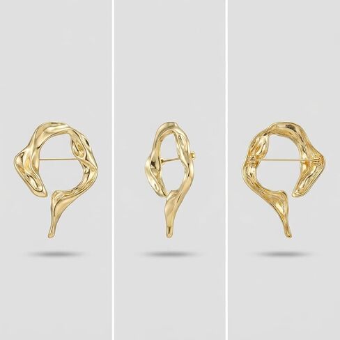 1Pcs Gold brooch for scarf Vintage shawl Pins Elegant Accessories for Women | Sleek modern retro charm Golden-tone metal Elevates sweaters & daily wear Sophisticated versatile style in Saudi Arabia