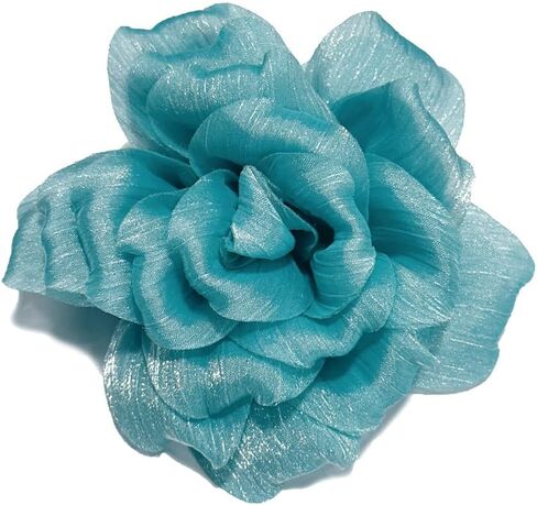 Flash Camellia Flower Brooch Pin for Women Men Elegant Texture Fabric Dahlia Rose Floral Brooches Lapel Pins Dainty Wedding Holiday Party Costume Dress Accessories Jewelry in Kuwait