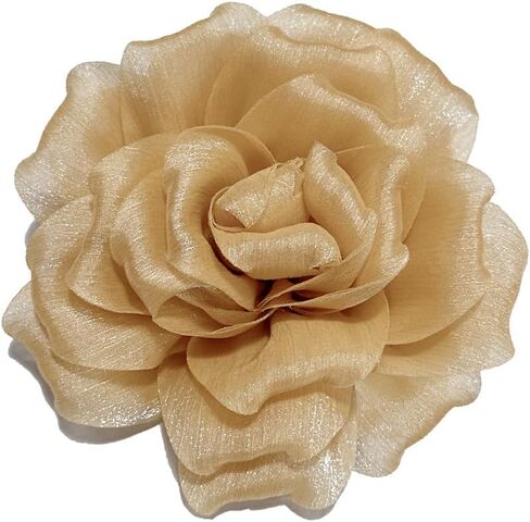Flash Camellia Flower Brooch Pin for Women Men Elegant Texture Fabric Dahlia Rose Floral Brooches Lapel Pins Dainty Wedding Holiday Party Costume Dress Accessories Jewelry in Kuwait
