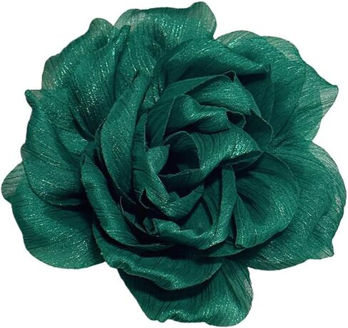 Flash Camellia Flower Brooch Pin for Women Men Elegant Texture Fabric Dahlia Rose Floral Brooches Lapel Pins Dainty Wedding Holiday Party Costume Dress Accessories Jewelry in Kuwait
