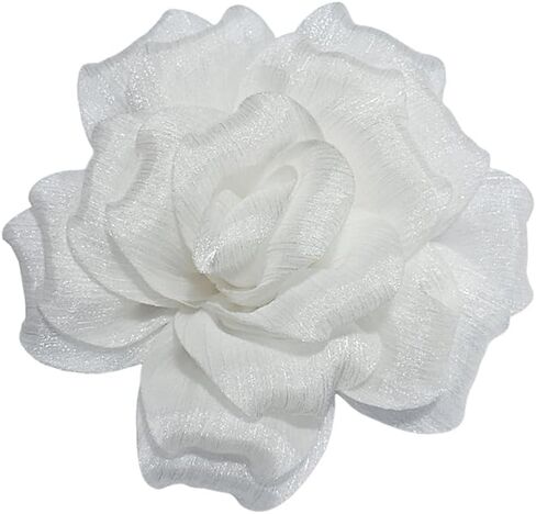 Flash Camellia Flower Brooch Pin for Women Men Elegant Texture Fabric Dahlia Rose Floral Brooches Lapel Pins Dainty Wedding Holiday Party Costume Dress Accessories Jewelry in Kuwait