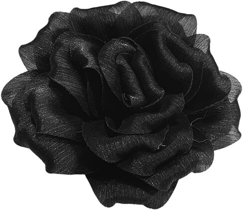 Flash Camellia Flower Brooch Pin for Women Men Elegant Texture Fabric Dahlia Rose Floral Brooches Lapel Pins Dainty Wedding Holiday Party Costume Dress Accessories Jewelry in Kuwait