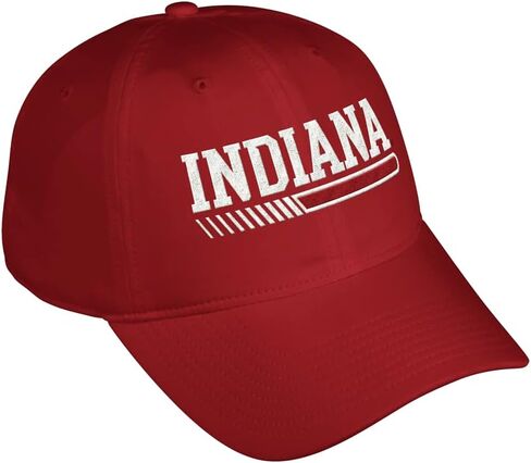 قبعة Indiana Hoosiers Slo قابلة للتعديل للرجال من أديداس - أحمر in Kuwait