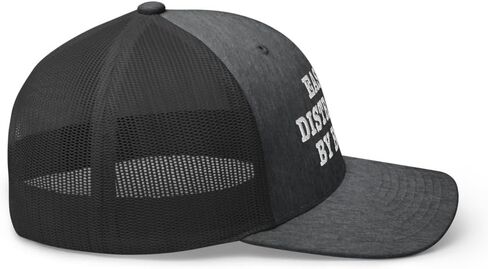 NX Easily Distracted by Boobs Embroidered Trucker Hat Curved Bill Mid Crown Snapback Funny Adult Humor Cap in Kuwait