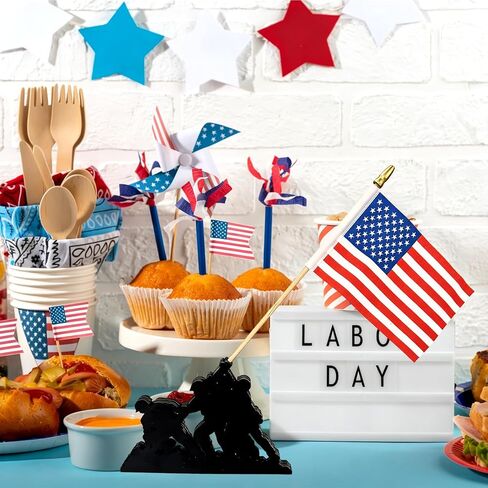 Memorial Day Table Sign, Patriotic Wooden Soldier Flag Decor, Red White Blue Tiered Tray Decor, 4th of July Independence Day Table Centerpiece, USA Flag Rustic Shelf Sitter in Saudi Arabia