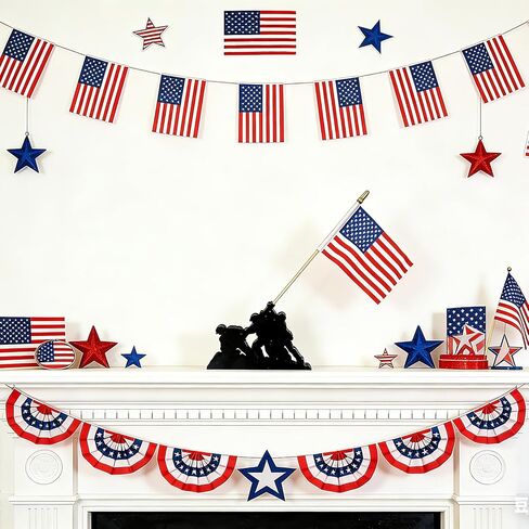 Memorial Day Table Sign, Patriotic Wooden Soldier Flag Decor, Red White Blue Tiered Tray Decor, 4th of July Independence Day Table Centerpiece, USA Flag Rustic Shelf Sitter in Saudi Arabia