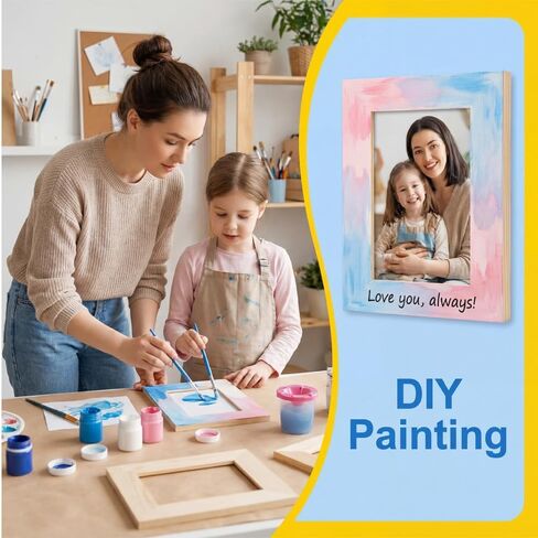 مجموعة طباعة يدوية مقاس 10 بوصات من Best Dad Ever DIY مع طلاء أكريليك، إطار خشبي تذكاري للعائلة، هدية فنية شخصية للأب بابا، هدية عيد ميلاد الأب من الأطفال in Kuwait