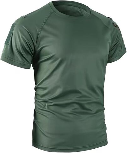 Men's Short Sleeve Tactical T-Shirt, Multi Pocket Lapel Shirt, Summer Outdoor Sports American Style Casual Top in Kuwait