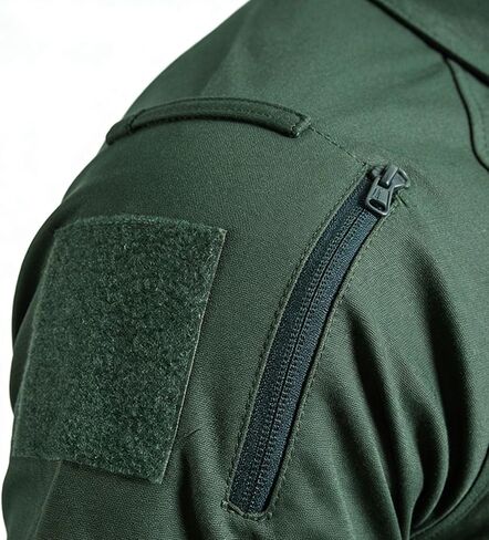 Men's Short Sleeve Tactical T-Shirt, Multi Pocket Lapel Shirt, Summer Outdoor Sports American Style Casual Top in Kuwait