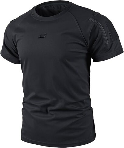 Men's Short Sleeve Tactical T-Shirt, Multi Pocket Lapel Shirt, Summer Outdoor Sports American Style Casual Top in Kuwait