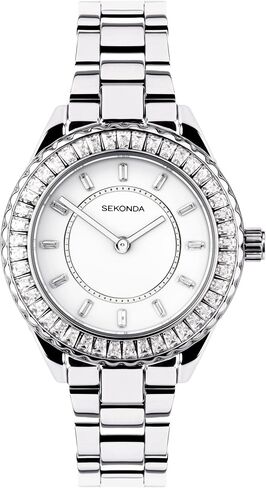 Sekonda Classic Margot Ladies 34mm Quartz Watch with Analogue Display, and Stainless Steel Strap in Saudi Arabia